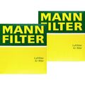 2x Original MANN-FILTER Luftfilter C 2485 Air Filter