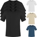 4er Set Herren T-Shirts aus Bio-Baumwolle kurzarm Basic Shirt für Männer (GOTS)