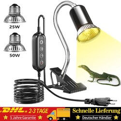 Terrarium Aquarium Heizlicht Wärmelampe UVA UVB E27 Reptilien Strahler Profi 50W