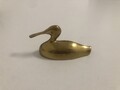 Kleine Messing Ente Dekoration Briefbeschwerer Vintage 70er Jahre #A12