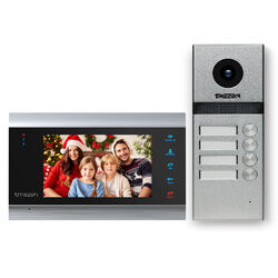 TMEZON HD 4-Draht BUS Video Türsprechanlage mit 7'' Monitor 1/2/34 Familienhaus