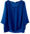 NEU! Festliche Bluse MONA 3/4 Arm Ultramarinblau Gr. 46 - vgl. Maße unten!