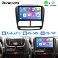 4+64GB Android 15 Autoradio GPS NAVI Carplay BT Für Fiat Doblo MK2/Opel Combo D
