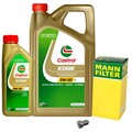 6L CASTROL EDGE 5W30 LL + MANN Ölfilter + Ölablass für AUDI SEAT SKODA VW