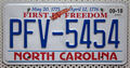 North Carolina Nummernschild USA Kennzeichen Auto Schild License Plate [PFV5454]