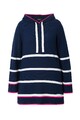 Ulla Popken Damen große Größen Pullover Ringel Farbakzente Kapuze Langarm 834427