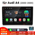 6+128G Autoradio Android 13 Für Audi A4 S4 RS4 8E B6 B7 GPS NAVI WIFI Carplay BT