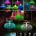 2Tlg LED Solarleuchte Feuerwerk Lichterkette Solarlampe Außen Garten Rasenlicht~