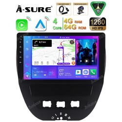 DAB+ Für Toyota Aygo 2005-2014 Autoradio Android 15 GPS Navi Apple Carplay 4+64G