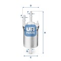 Kraftstofffilter UFI 31.833.00 Filtereinsatz für SEAT SKODA VW AUDI GOLF 1K1 A3