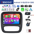 DAB+ Android 14 Für Opel Vivaro B Renault Trafic CarPlay Autoradio Navi AM 128GB
