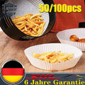 50-100x Backpapier Friteuse Heißluftfritteuse Grill Backofen Air fryer Liners