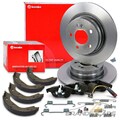 BREMBO BREMSSCHEIBEN +BELÄGE +HANDBREMSE HINTEN FÜR MERCEDES C-KLASSE E-KLASSE