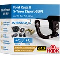 ANHÄNGERKUPPLUNG für Ford Kuga II 13-19 vert. abnehmbar HOOK +13pol ESatz ECS
