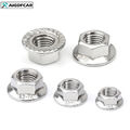 Sperrzahnmutter Edelstahl M3 M5 M6 M8 M10 M12 V2A DIN6923 Flanschmutter Rostfre