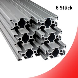 Alu Profil 6 Stück 30x60mm 2m System-, Montage-, Konstruktionsprofil Nut 8