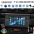 6+128G Android 14 Autoradio Apple Carplay DSP Navi KAM Für BMW 3er E46 1998-2006