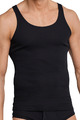 Schiesser CLASSICS UNTERHEMD FEINRIPP SCHWARZ - ORIGINAL FEINRIPP