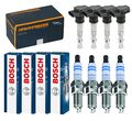 4x DENCKERMANN Zündspule +4x BOSCH Zündkerze Doppel Iridium für Toyota Yaris