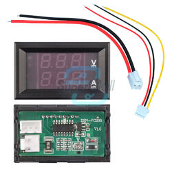 Dual Blue & Red LED DC 100V 10A Voltmeter Ammeter Digital Volt Amp Meter Gauge