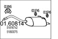 Endschalldämpfer 01.60814 MTS für FIAT 500 500 C