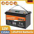 12V 150Ah Lithium Batterie LifePO4 Akku BMS Wohnmobil Solaranlage RV Bluetooth