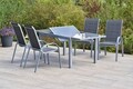MX Gartenmöbel Amalfi di Lusso Set 5tlg. Alu Gartengarnitur Terrassenmöbel Tisch