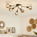 Deckenleuchte Schlafzimmerlampe Deckenlampe Grasgeflechte 3 Stufen Dimmer LED