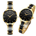 Modische Damen Uhr Fashion Quarz Strass Lederarmband Elegant Frauen Armbanduhr 