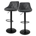 2er Set Barhocker Höhenverstellbar Drehbar Barstuhl Bistrohocker Samt Fußstütze