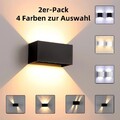 3000K Wandleuchte LED Innen 2er Set Up an Down Wandlampe Aluminium 6W DE Neu
