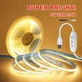 COB LED Streifen 5V USB Dimmbar Stripe Leiste Band Lichterkette Keine Lichtpunkt