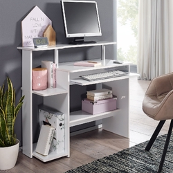 FineBuy Computertisch 94 x 90 x 48 cm Schreibtisch Modern mit TastaturauszugErhältlich in: Buche ✔ Weiß ✔ Sonoma Eiche ✔