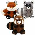 Waldtiere Kuscheltier aus Plüsch - ca. 41 cm Fuchs, Panda, Waschbär Plüschtier