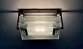 Design Decken- oder Wandlampe Glas Metall, für Halogen und LED, 360° drehbar