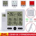 LCD Wetterstation Farbdisplay Thermometer Hygrometer. mit 3 Innen/Außen Sensor