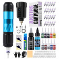 Tattoo Maschine Set Kabellos mit 1500mAh Akku & 20 Nadeln für Anfänger