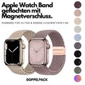 Armband für Apple Watch 2 x Band geflochten ✅ Series 11 10 9 8 7-1 SE elastisch