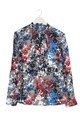 BASLER Hemd-Bluse Damen Bluse Gr. DE 40 rot-blau Casual-Look
