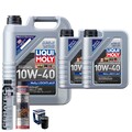 Motoröl 10W40 LIQUI MOLY Mos2 Leichtlauf 7L+BOSCH Ölfilter +Spülung +Cera Tec