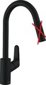 Hansgrohe Focus M41 Einhebel-Küchenmischer 240 mit Ausziehbrause - Mattschwarz