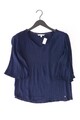 Tom Tailor (Denim) Regular Bluse für Damen Gr. 36, S 3/4 Ärmel blau aus Viskose