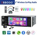 Kabelloses Carplay Android Auto Single 1 DIN Autoradio 5 Zoll KAM USB MIK AUX FM
