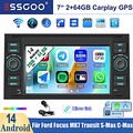 Für Ford Transit MK7 2005-2014 Autoradio Carplay 2+32GB GPS Navi WIFI Android 14