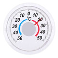 Rundes Kunststoff-Tür-Fensterthermometer Für Den Innen- Und Außenbereich Mit Zei