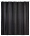 Anti-Schimmel Duschvorhang Uni Black, Textil (Polyester), 180 x 200 cm, waschbar