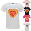 T Shirt Kurzarm Wende Pailletten Shirts Kunst-Perlen Mädchen Kinder 22544