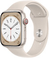 Apple Watch S8 LTE 45mm Polarstern Alu Sportarmband MNK73 Smartwatch Watch Uhr