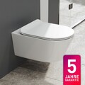 Hänge WC spülrandlos Wand-WC Toilette Tiefspüler mit SoftClose Sitz Rimfree SSWW