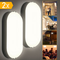 2x LED Feuchtraumleuchte 15W Ovalleuchte Kellerleuchte Wannenleuchte Badlampe